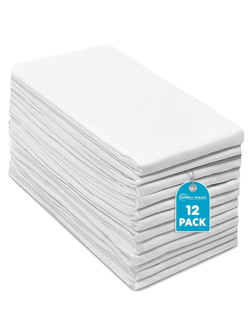 100% Cotton Flour Sack Kitchen Towels 24x24 Lint-Free Absorbent 12 Pack